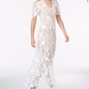 ENDLESS ROSE |L| Floral Sheer Illusion Maxi Dress